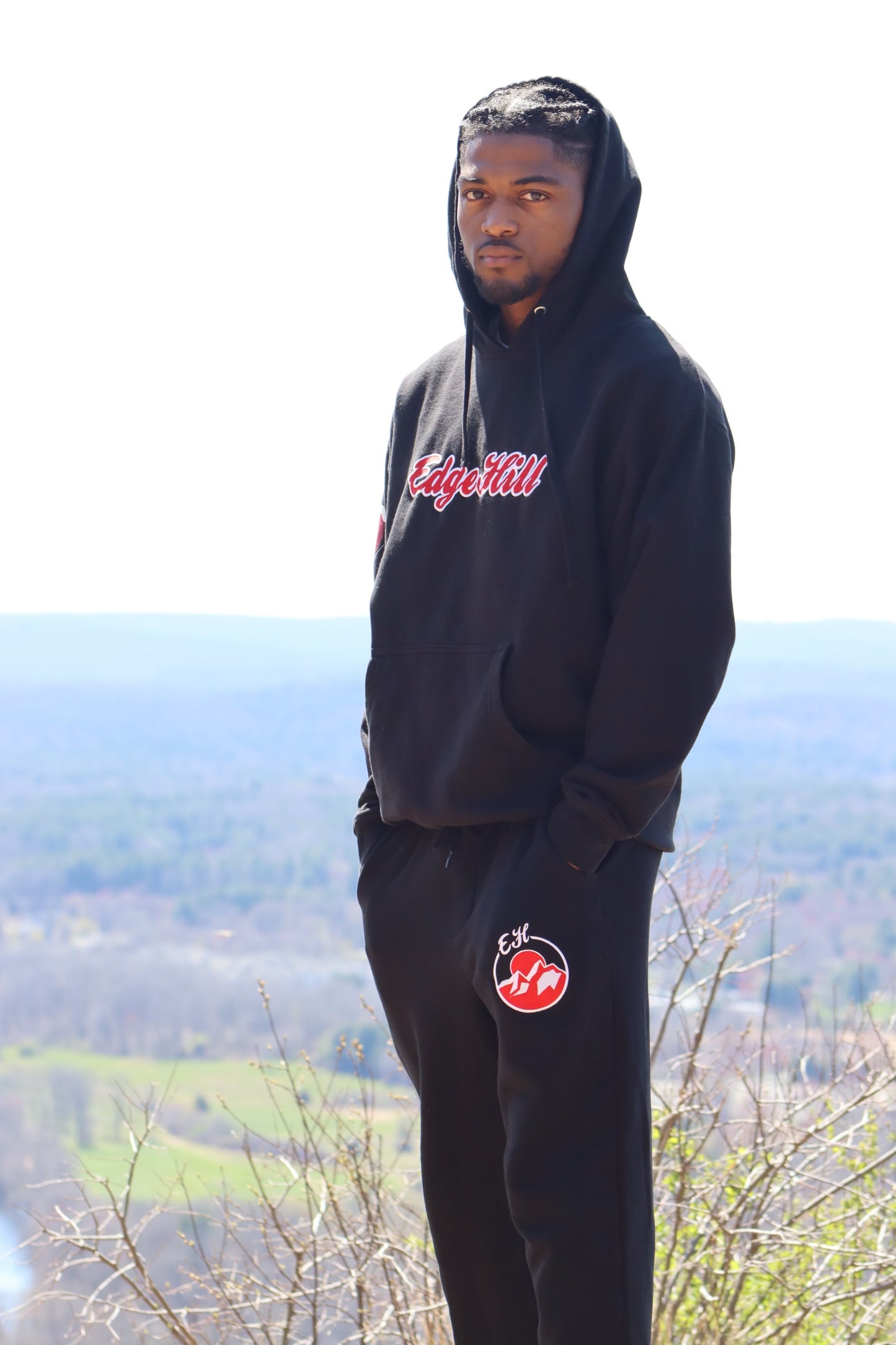 Edge Hill Killa Hills Black Embroidered Joggers