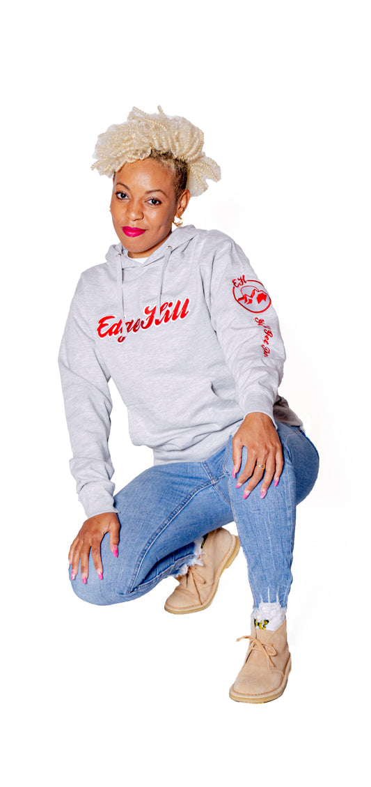 Killa Hills Grey Embroidered Hoodie