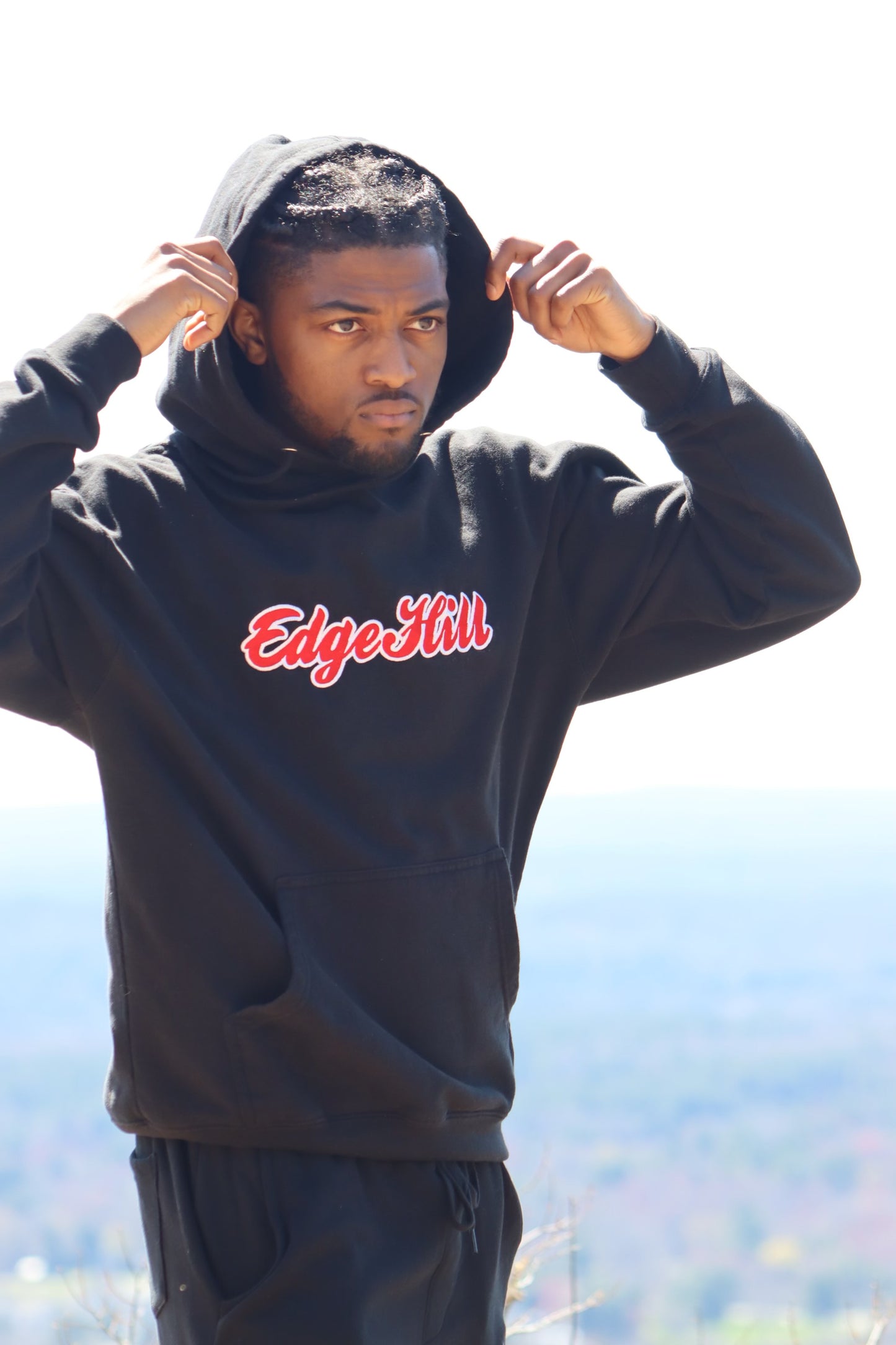 Killa Hills Black Embroidered Hoodie