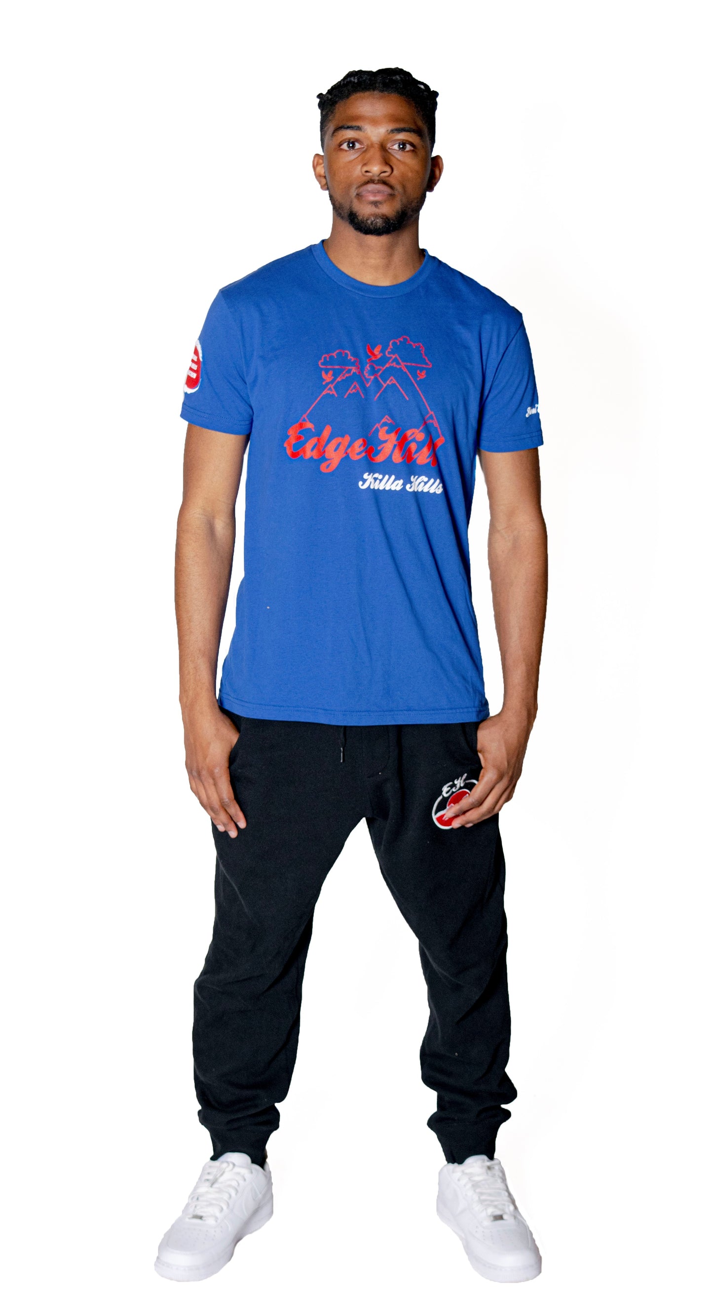 Edge Hill Killa Hills Black Embroidered Joggers