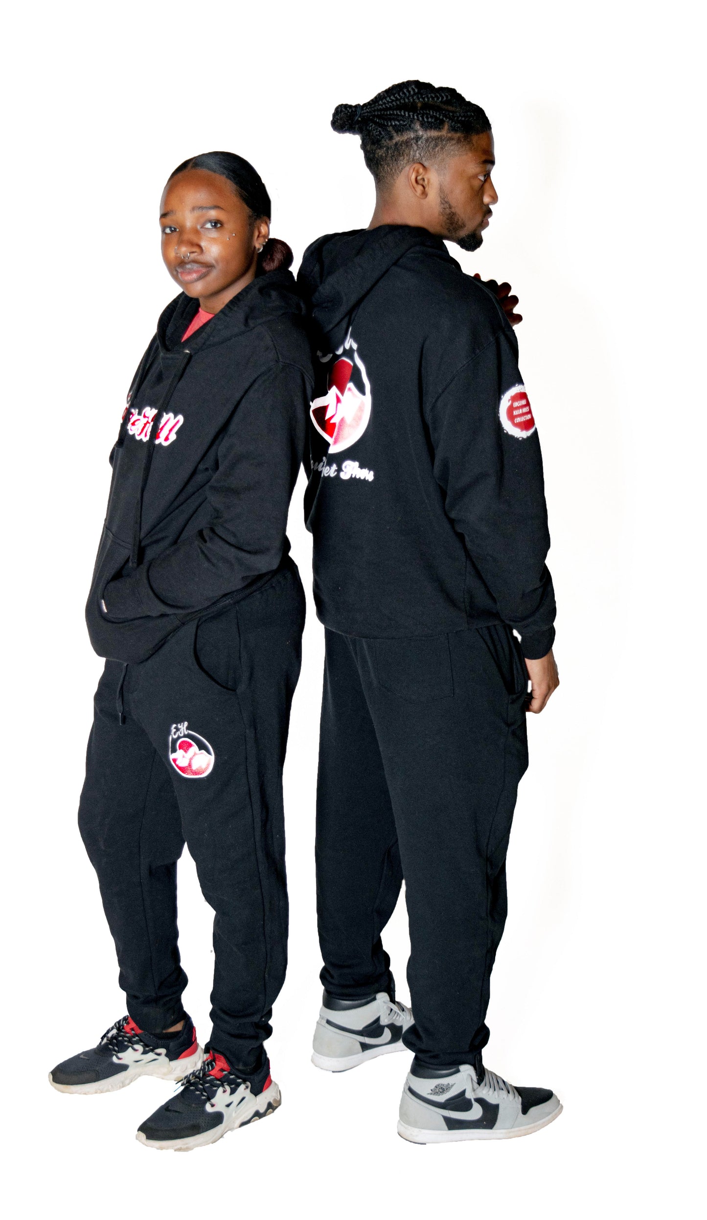 Killa Hills Black Embroidered Hoodie