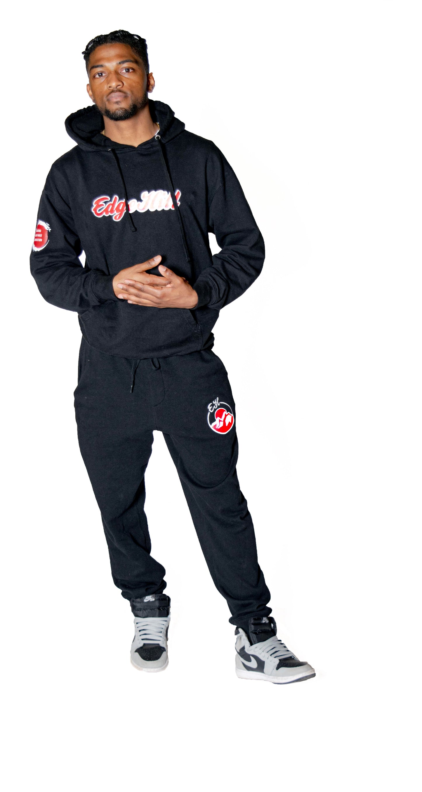 Killa Hills Black Embroidered Hoodie