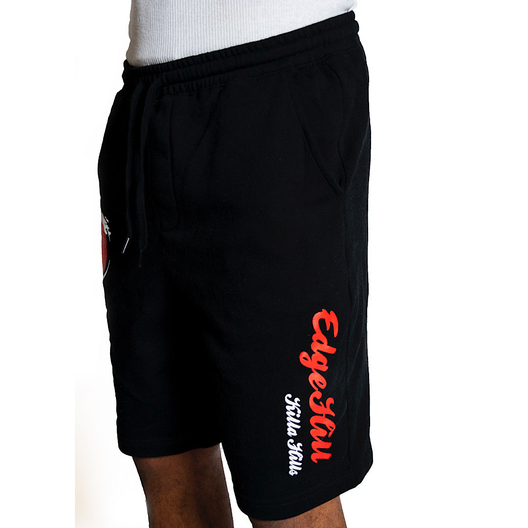 Edge Hill Killa Hills Black Cotton Shorts