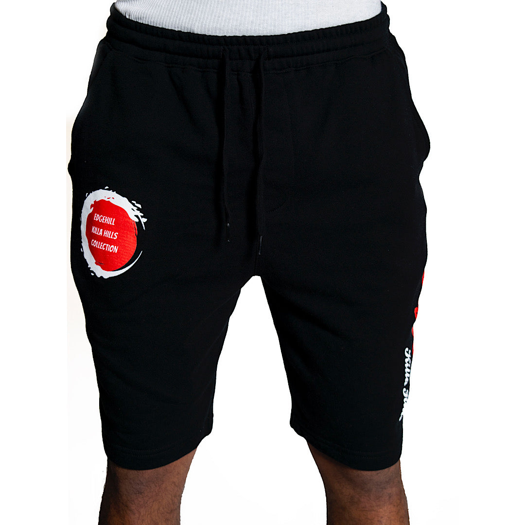 Edge Hill Killa Hills Black Cotton Shorts
